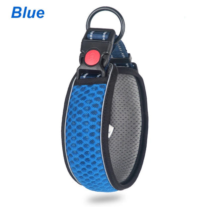 Reflective Dog Collar Pet Collar Pet Traction Rope Suitable Soft Neoprene Padded Breathable Nylon Pet Collar Adjustable